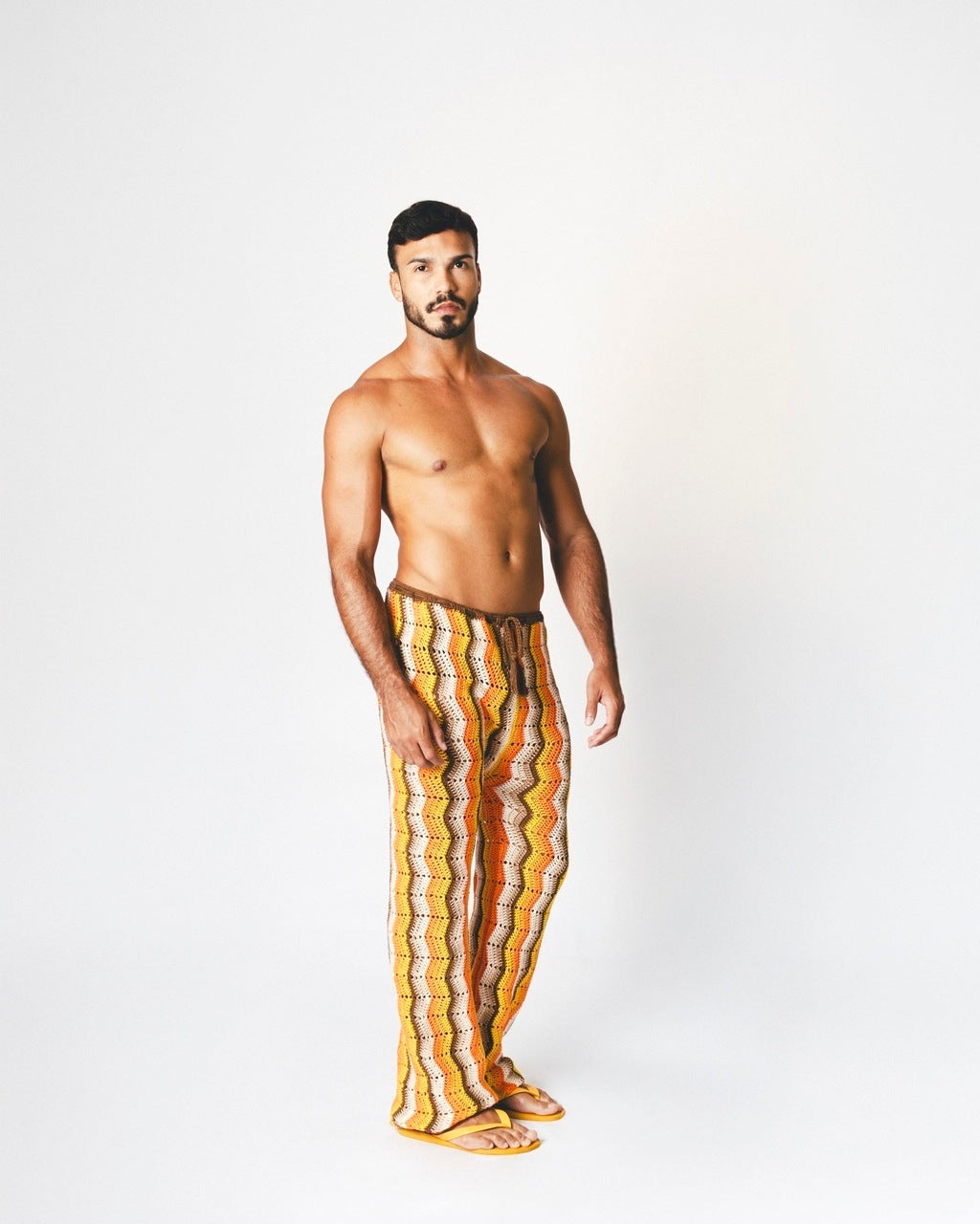 Calça Crochê Verão Laranja