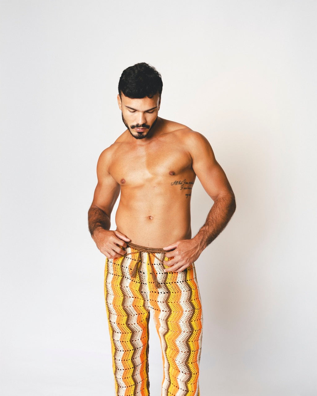 Calça Crochê Verão Laranja