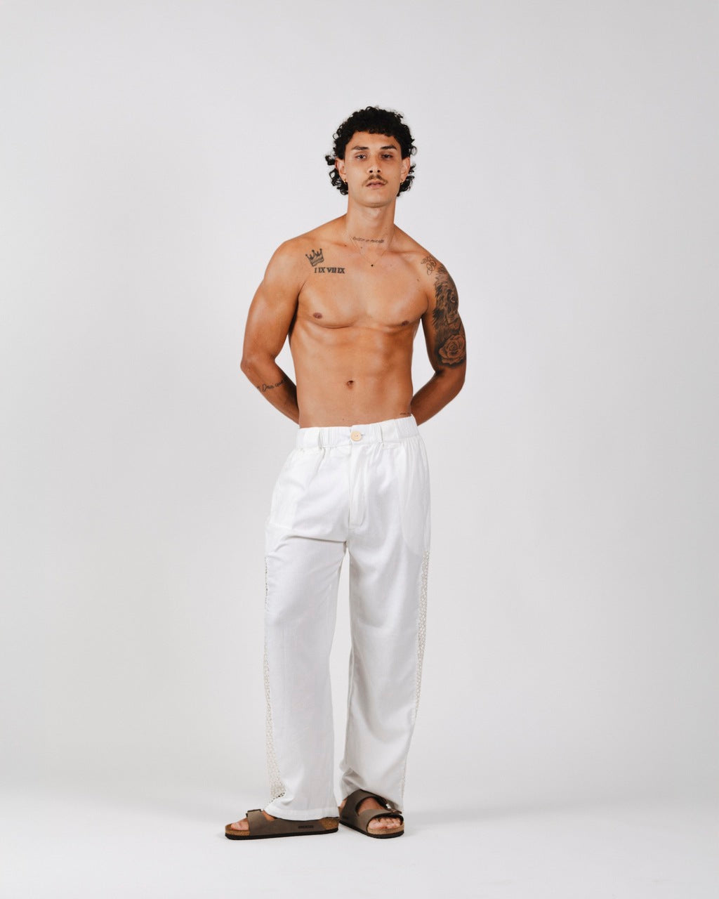 Calça Linho Rede Off White