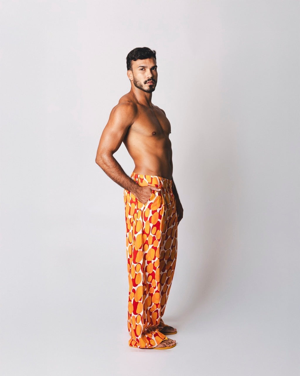 Calça Over Tropical Laranja