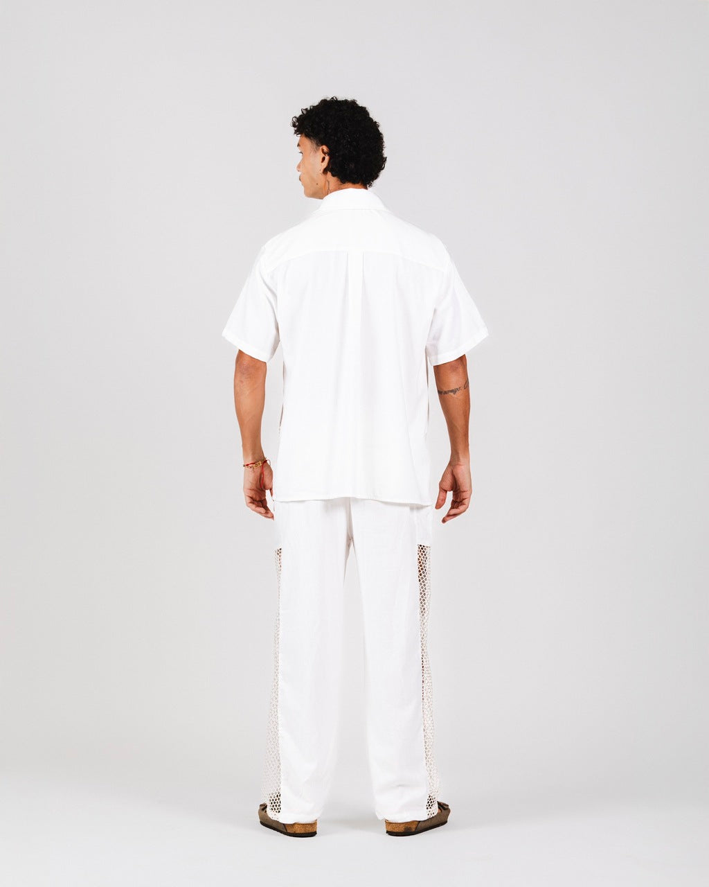 Camisa Linho Rede Off White