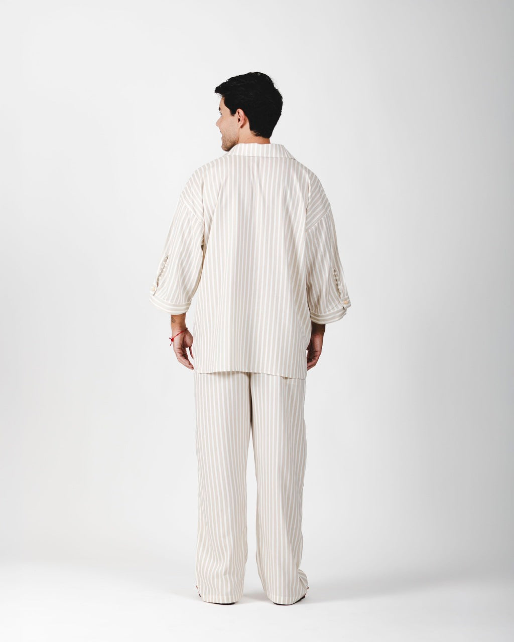 Camisa Listras Oversized Cinza