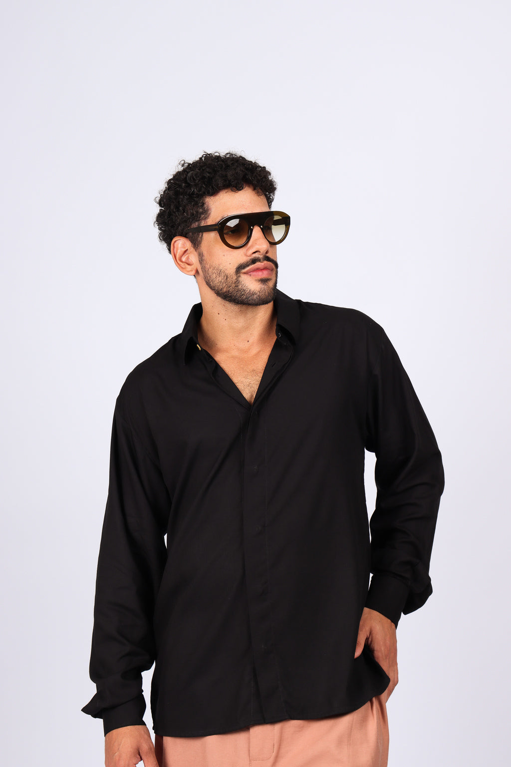 Camisa Manga Longa Preta