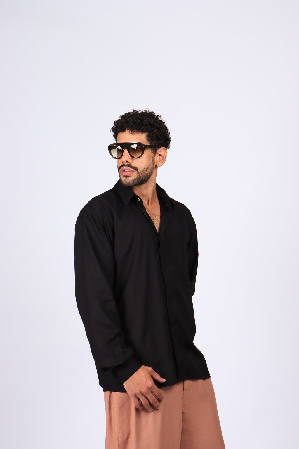 Camisa Manga Longa Preta
