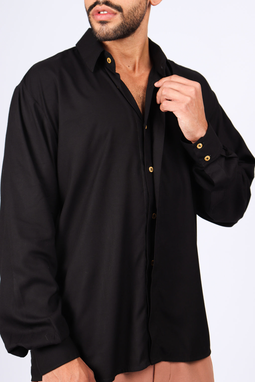Camisa Manga Longa Preta