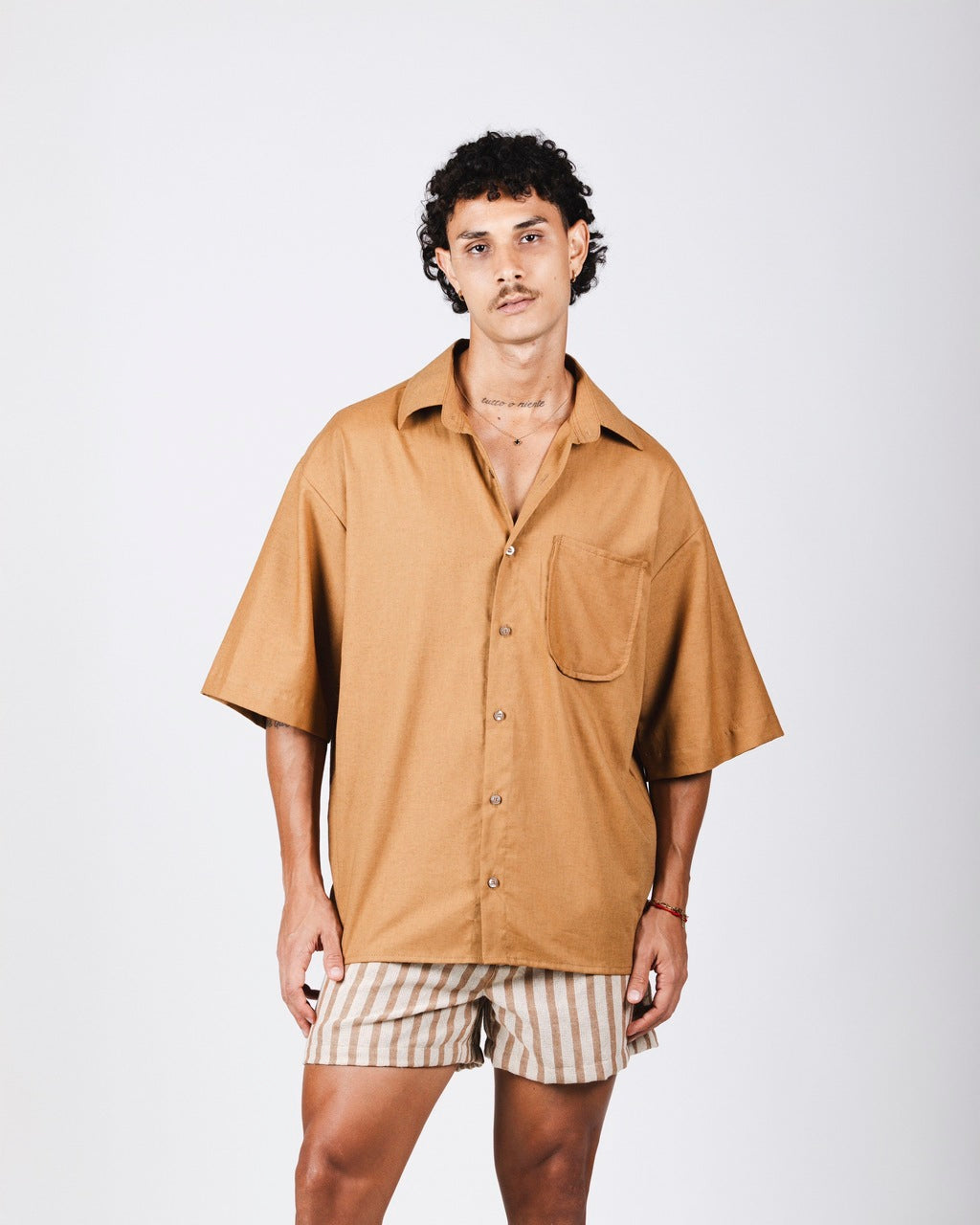 Camisa Over Marrom