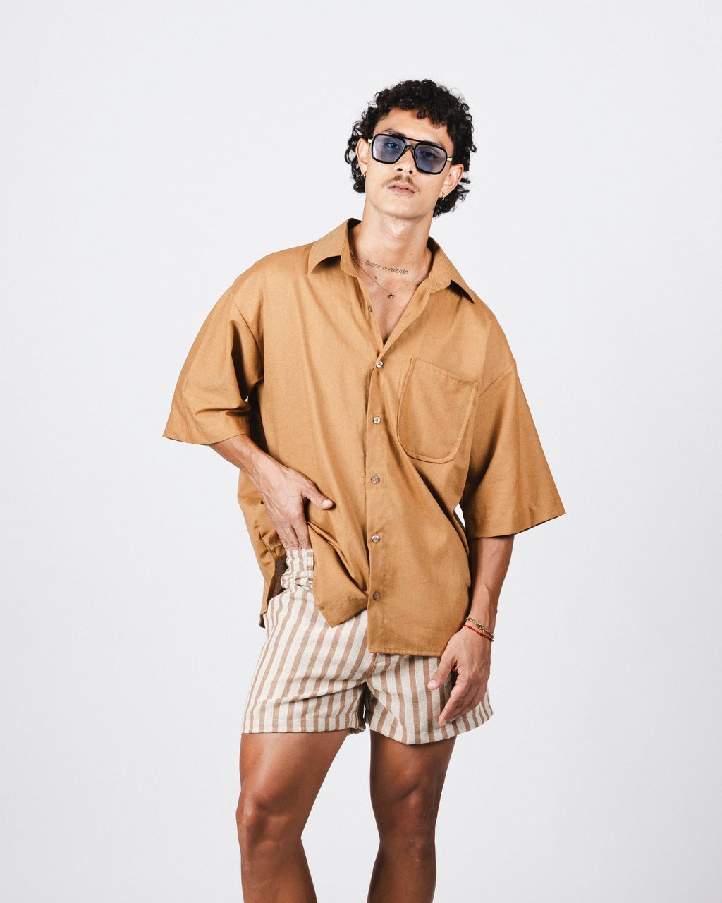 Camisa Over Marrom