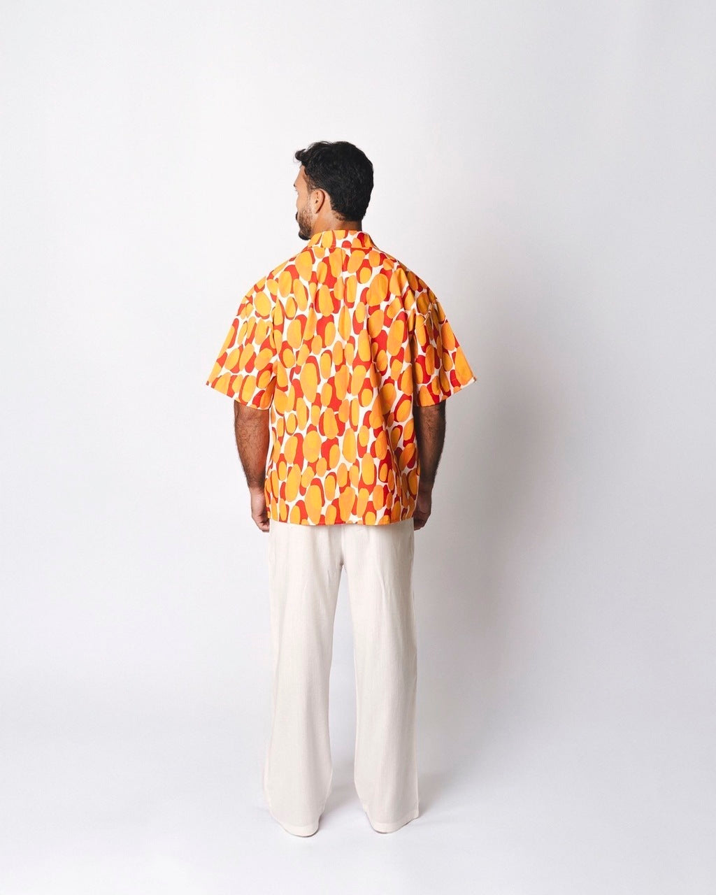 Camisa Over Tropical Laranja
