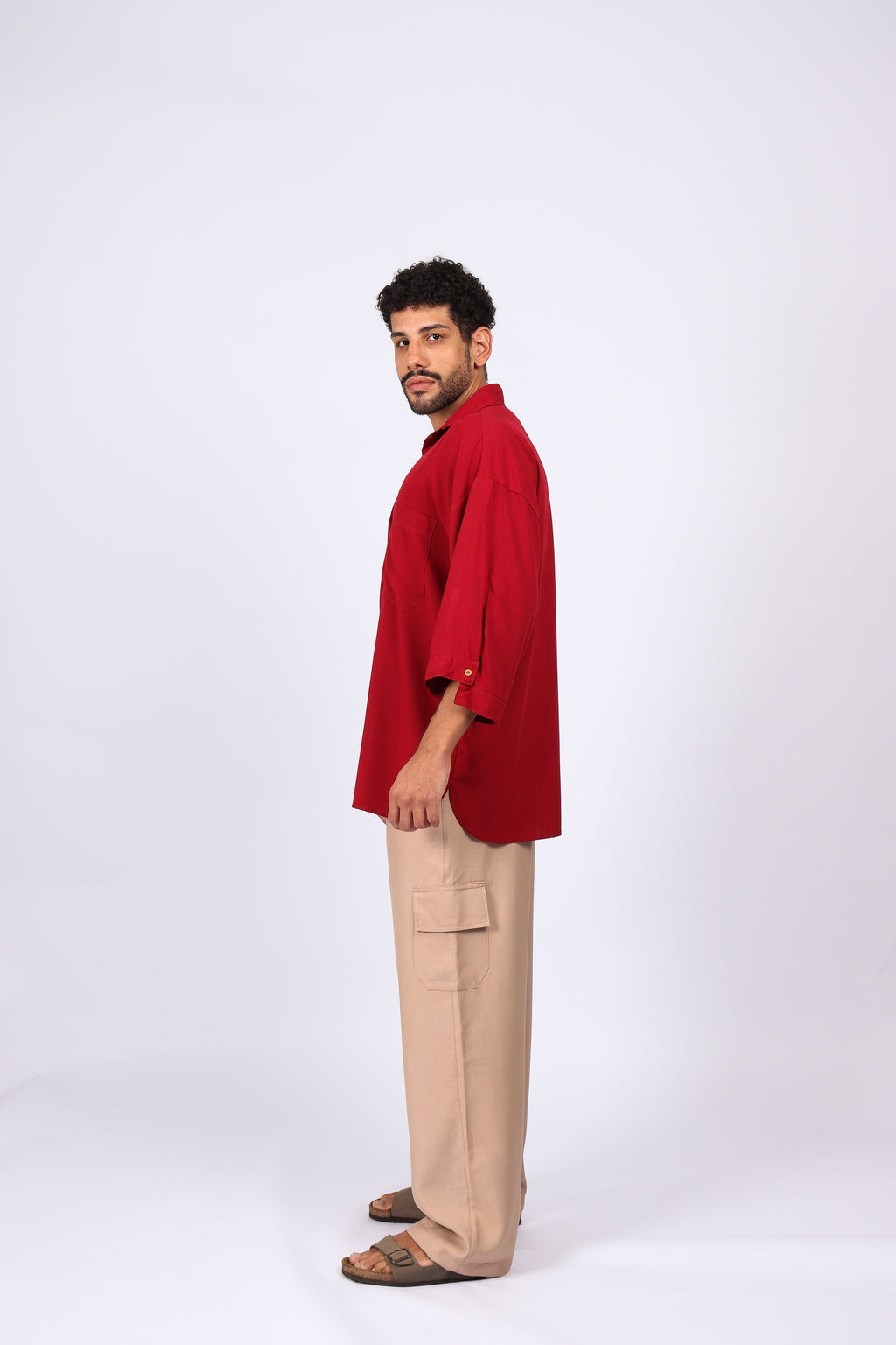 Camisa Oversized Bordô