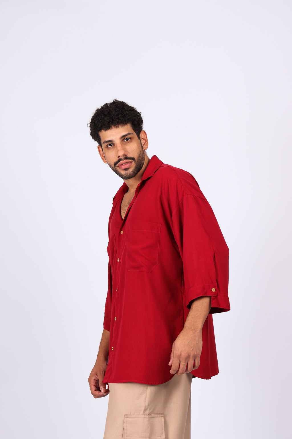 Camisa Oversized Bordô