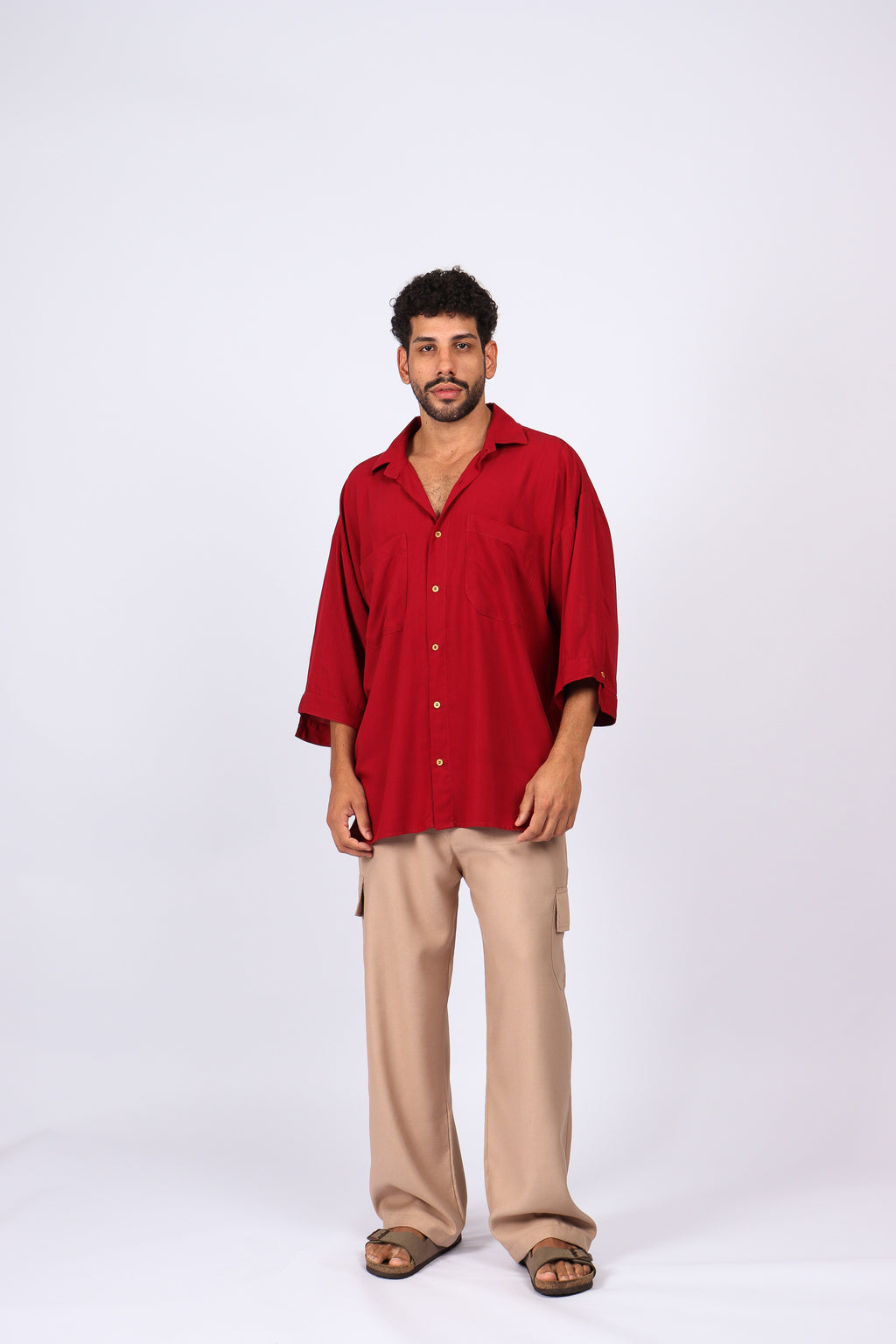 Camisa Oversized Bordô