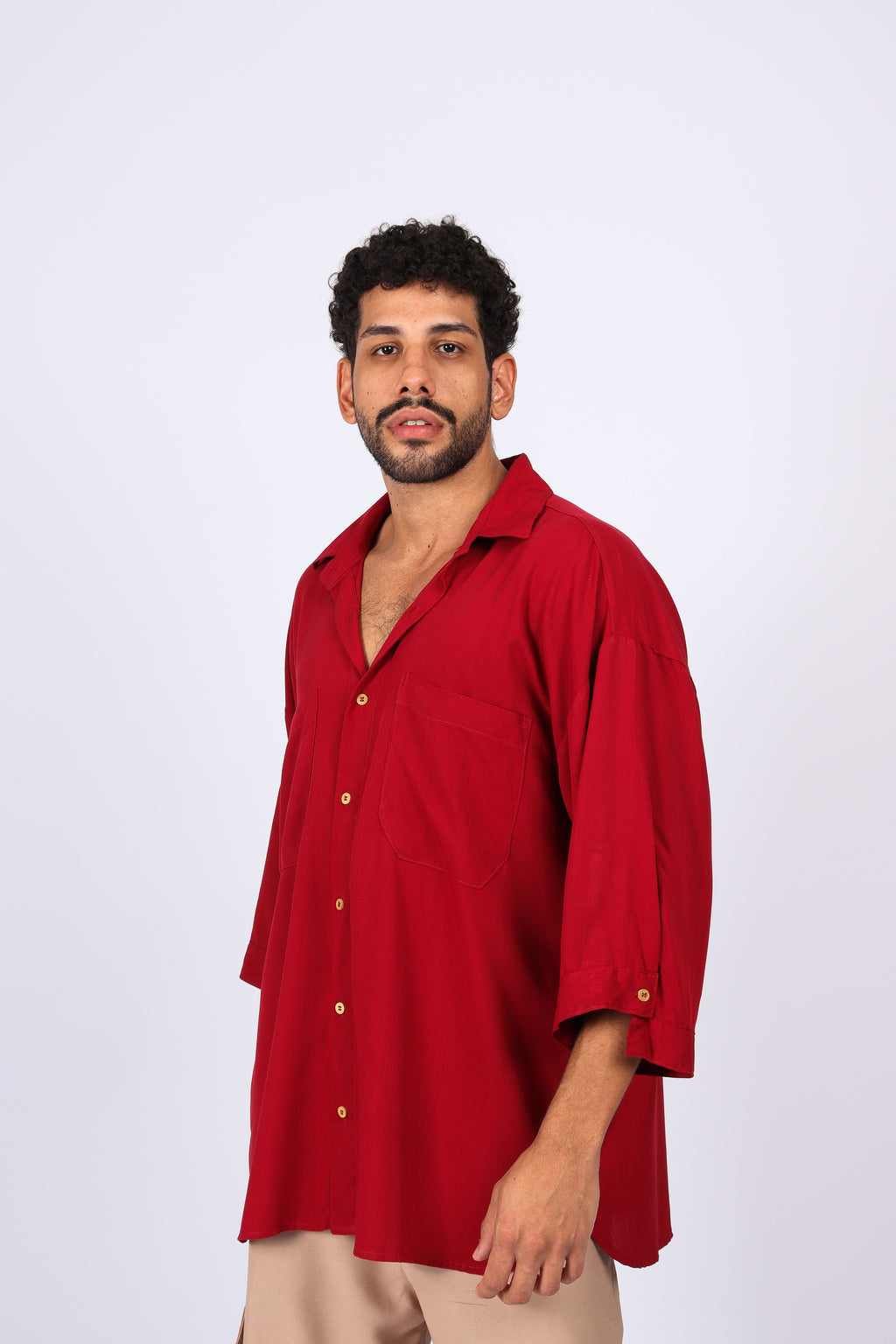 Camisa Oversized Bordô