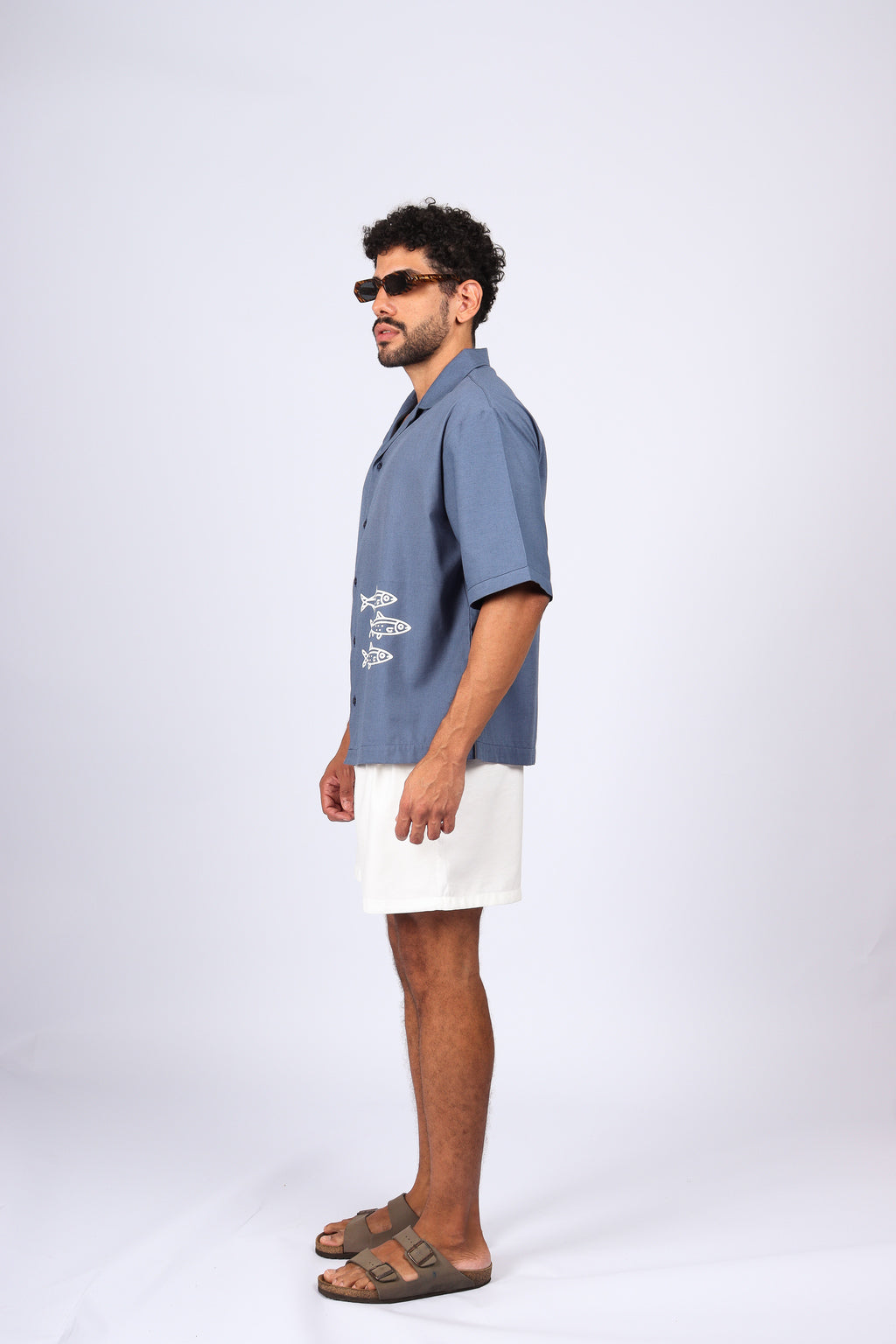 Camisa Peixes Azul