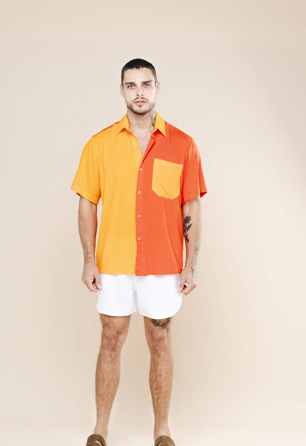 Camisa Recorte Viscose Sunset