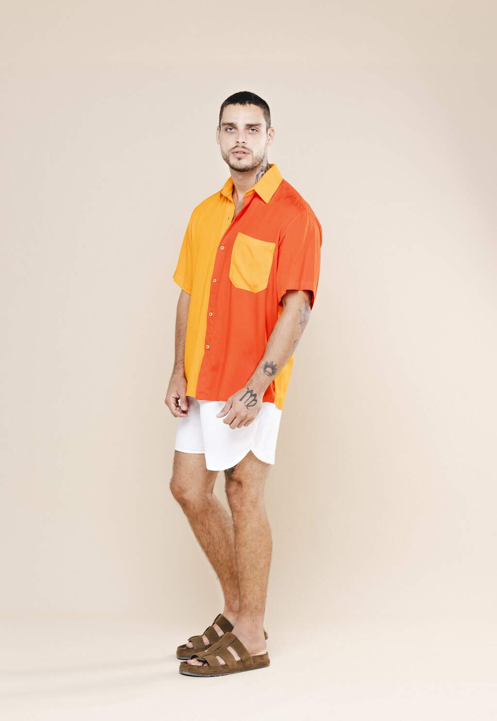Camisa Recorte Viscose Sunset