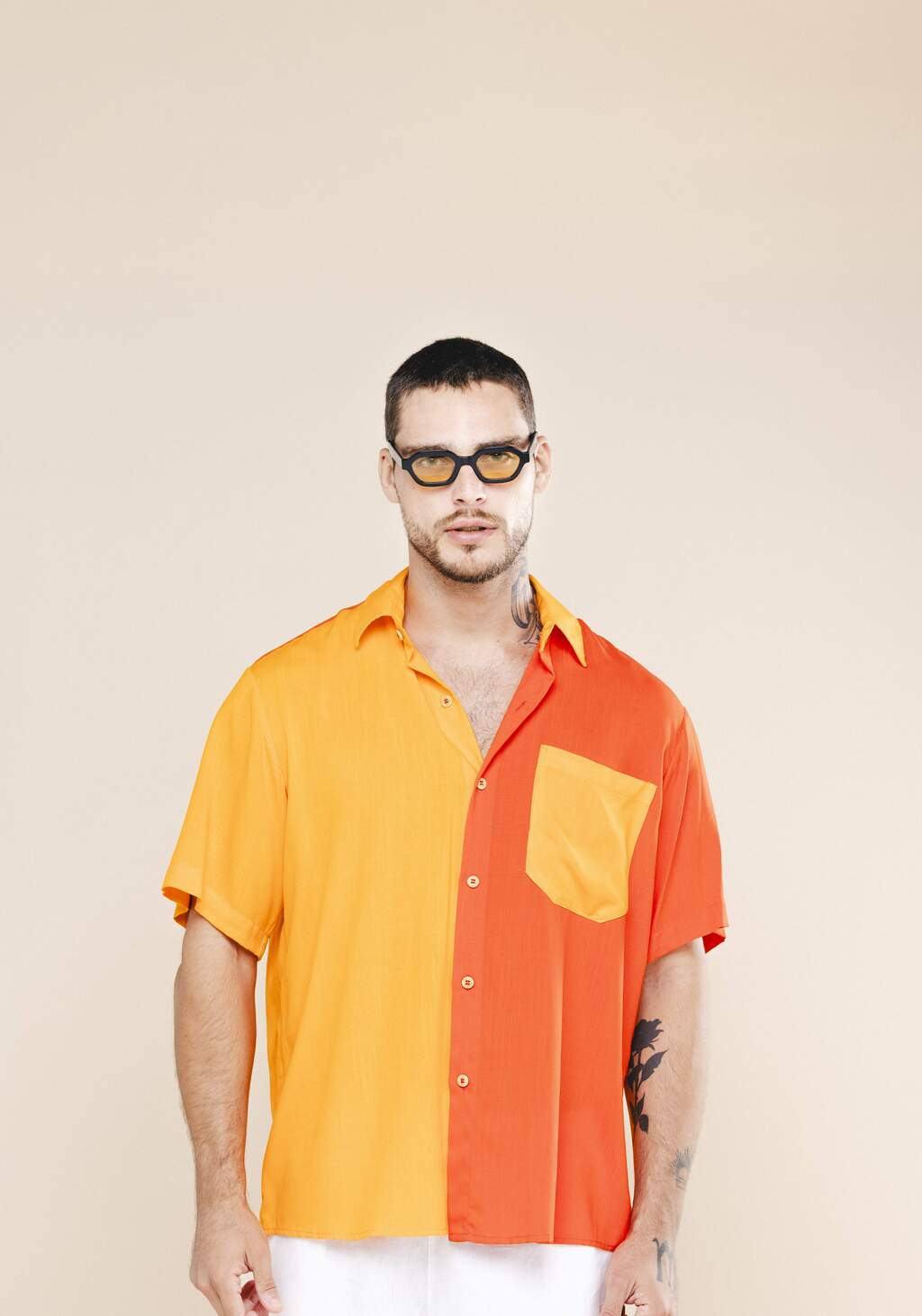 Camisa Recorte Viscose Sunset