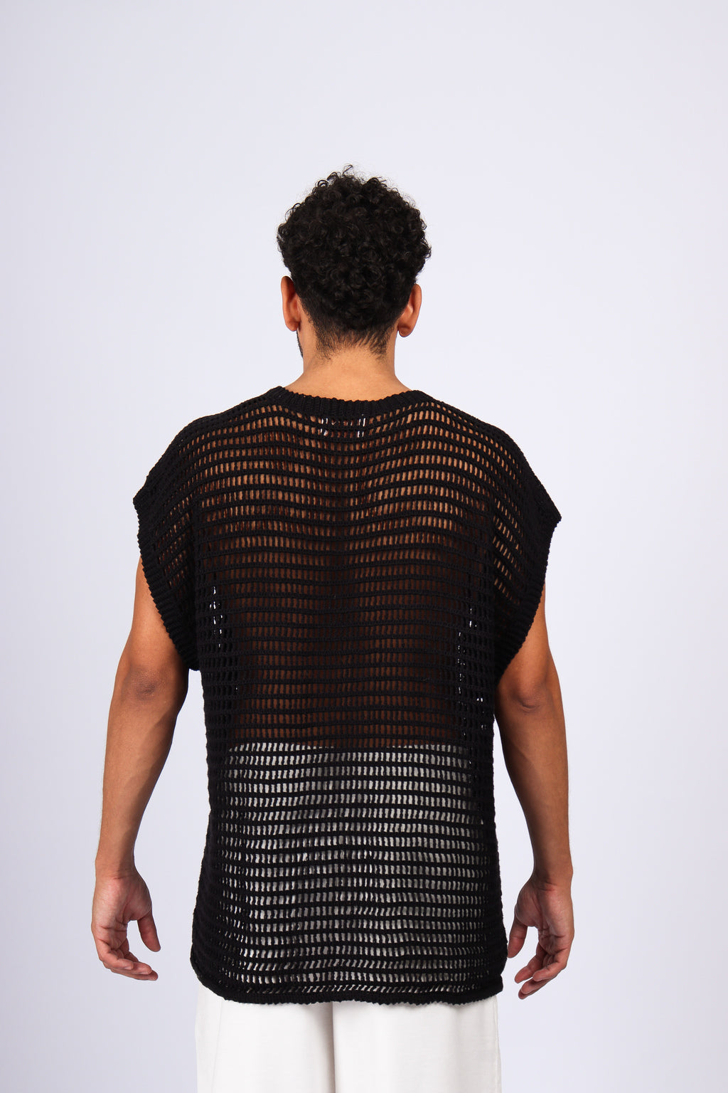 Camisa Regata Crochê Coqueiro Preta