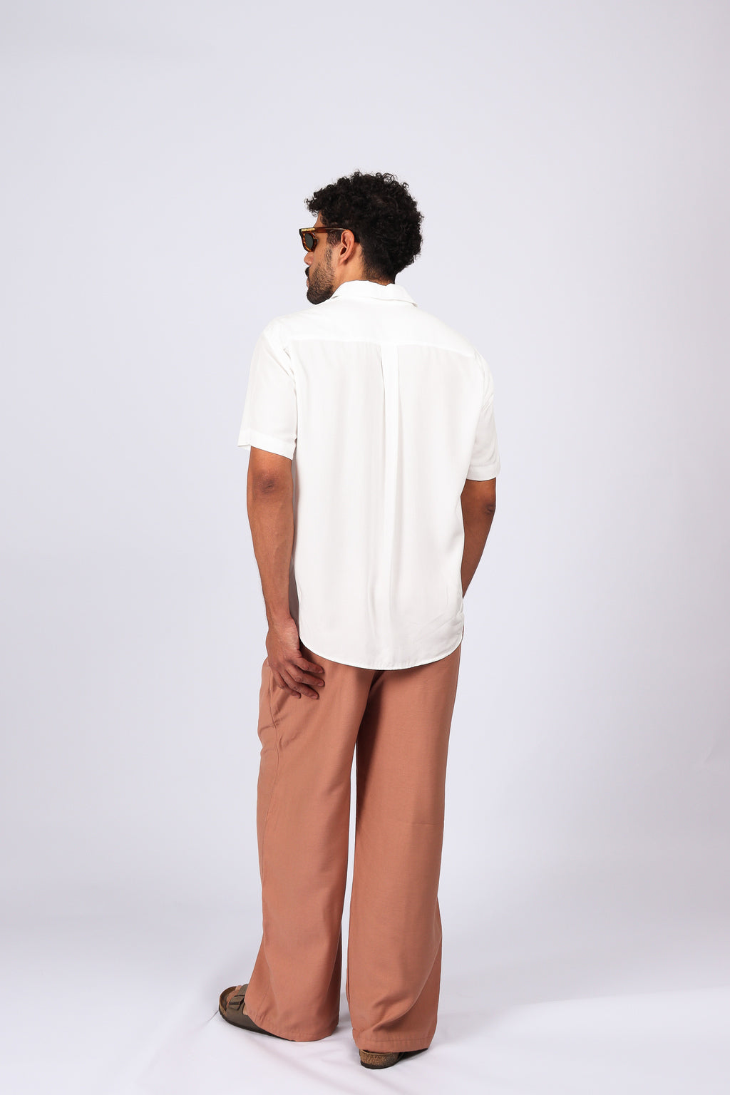 Camisa Viscose Bolso Detalhes Off White