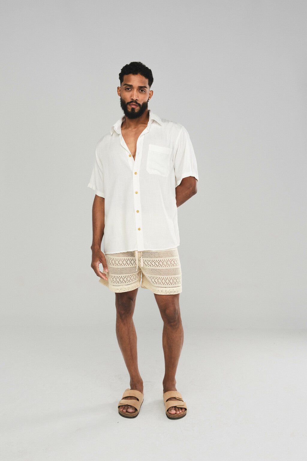 Camisa Viscose Off White