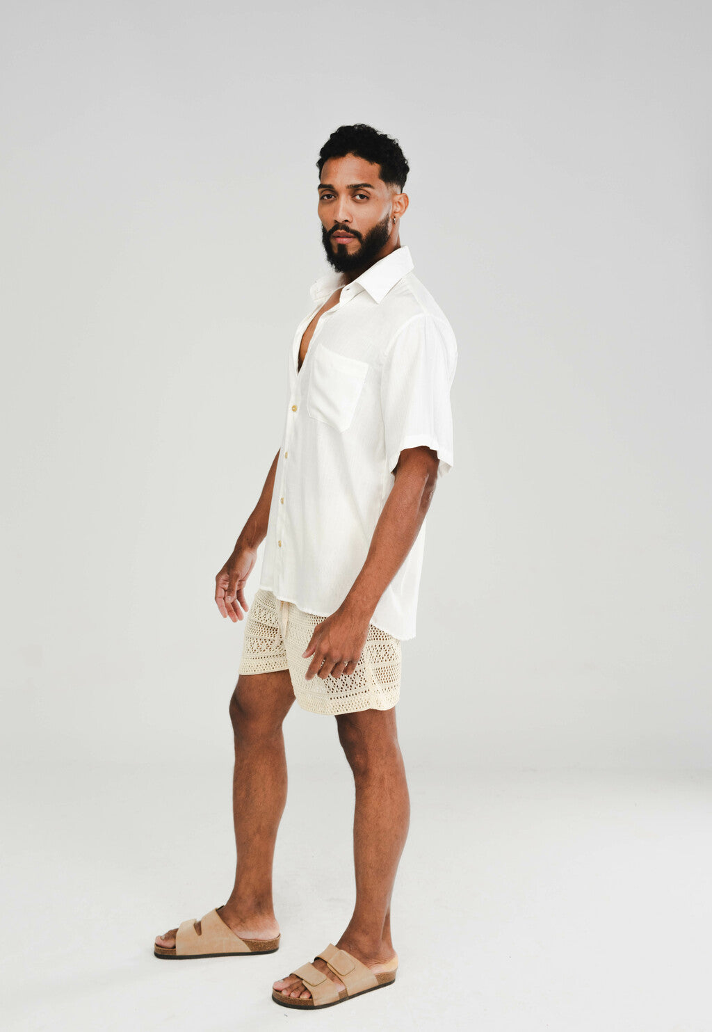Camisa Viscose Off White