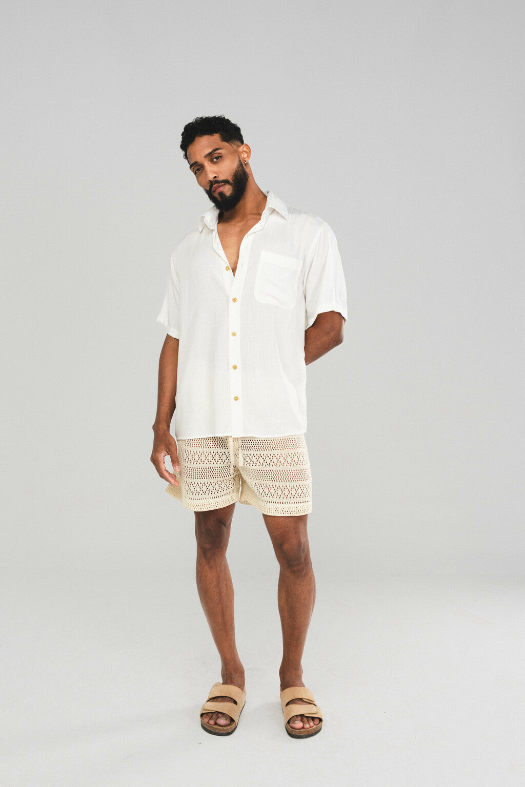 Camisa Viscose Off White