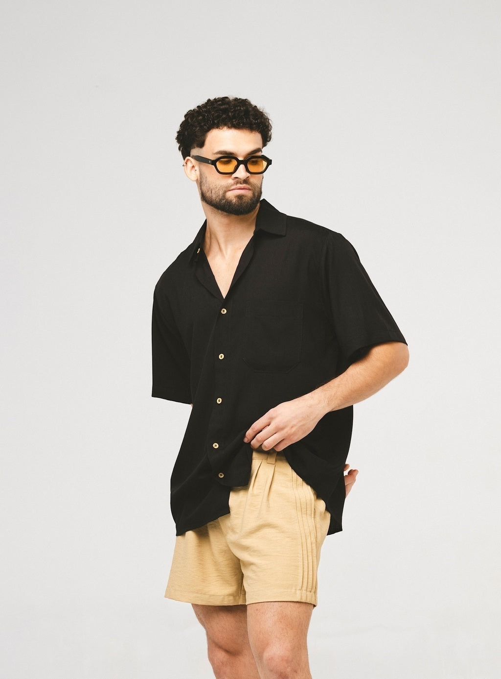 Camisa Viscose Preta
