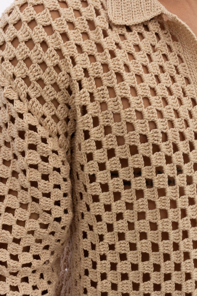 CAMISA CROCHÊ NUDE