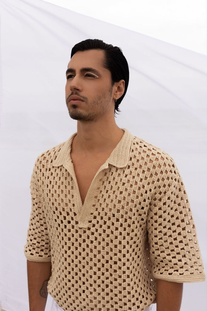 CAMISA CROCHÊ NUDE