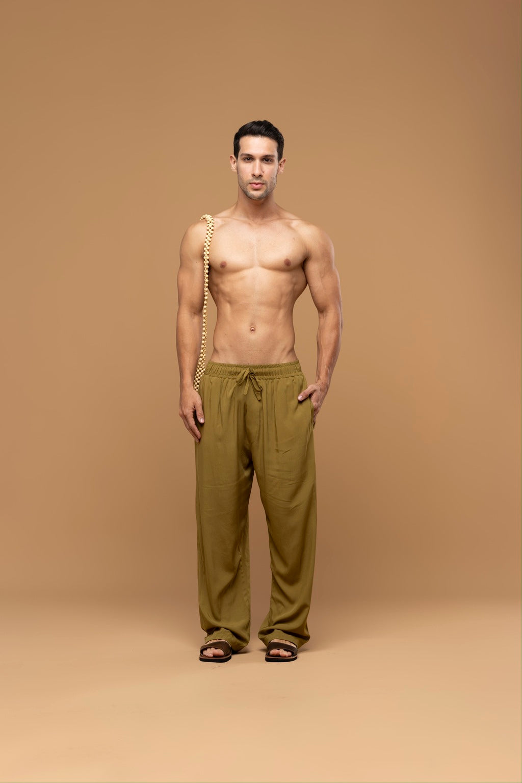 Calça Viscose Verde Militar