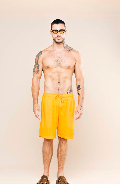 BERMUDA VISCOSE LARANJA