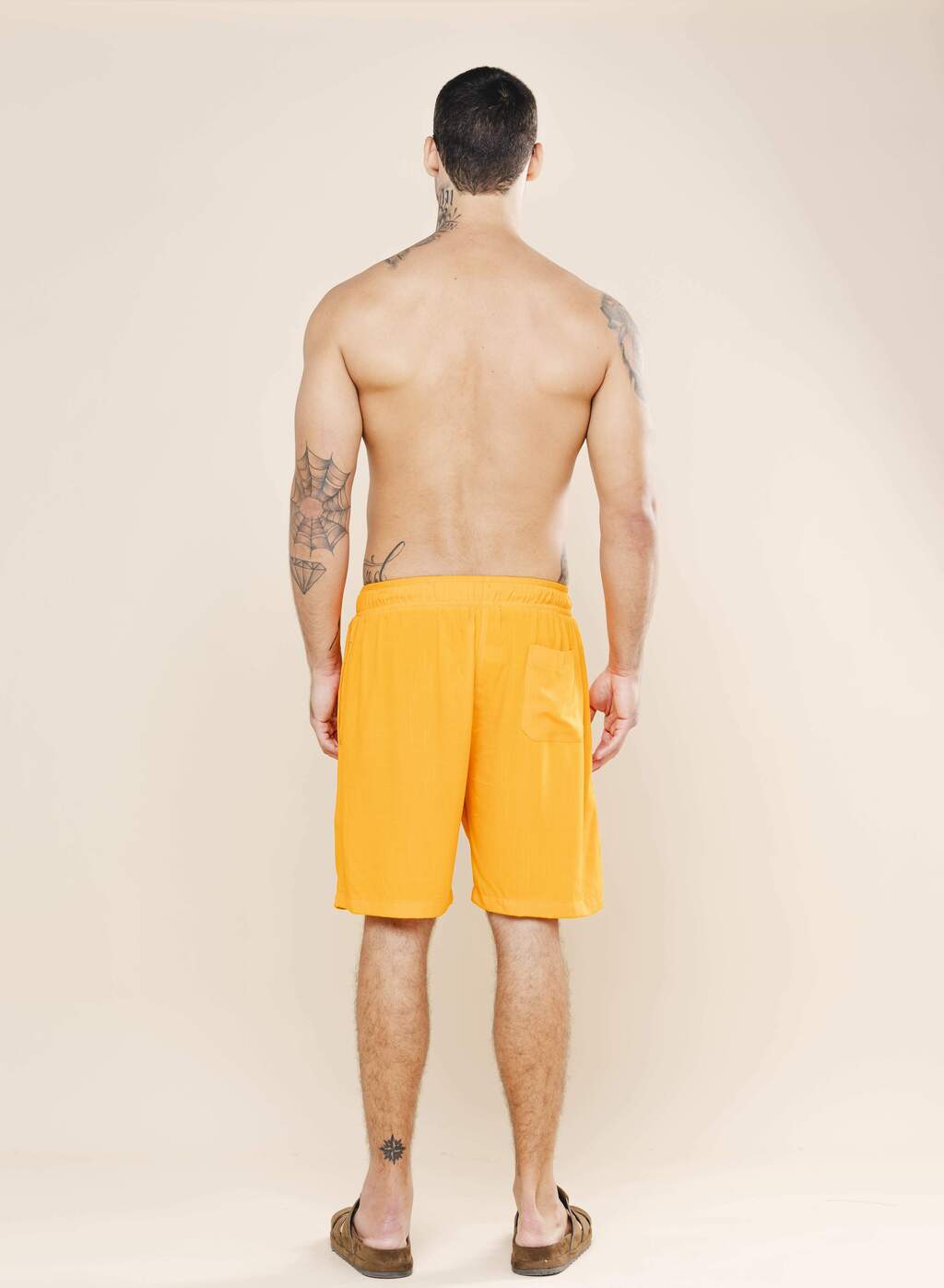BERMUDA VISCOSE LARANJA