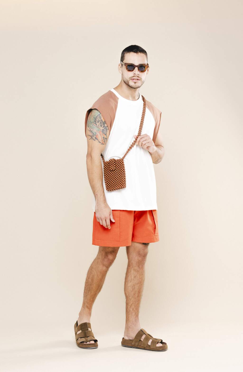 SHORT LINHO BOLSO EXPOSTO RED ORANGE