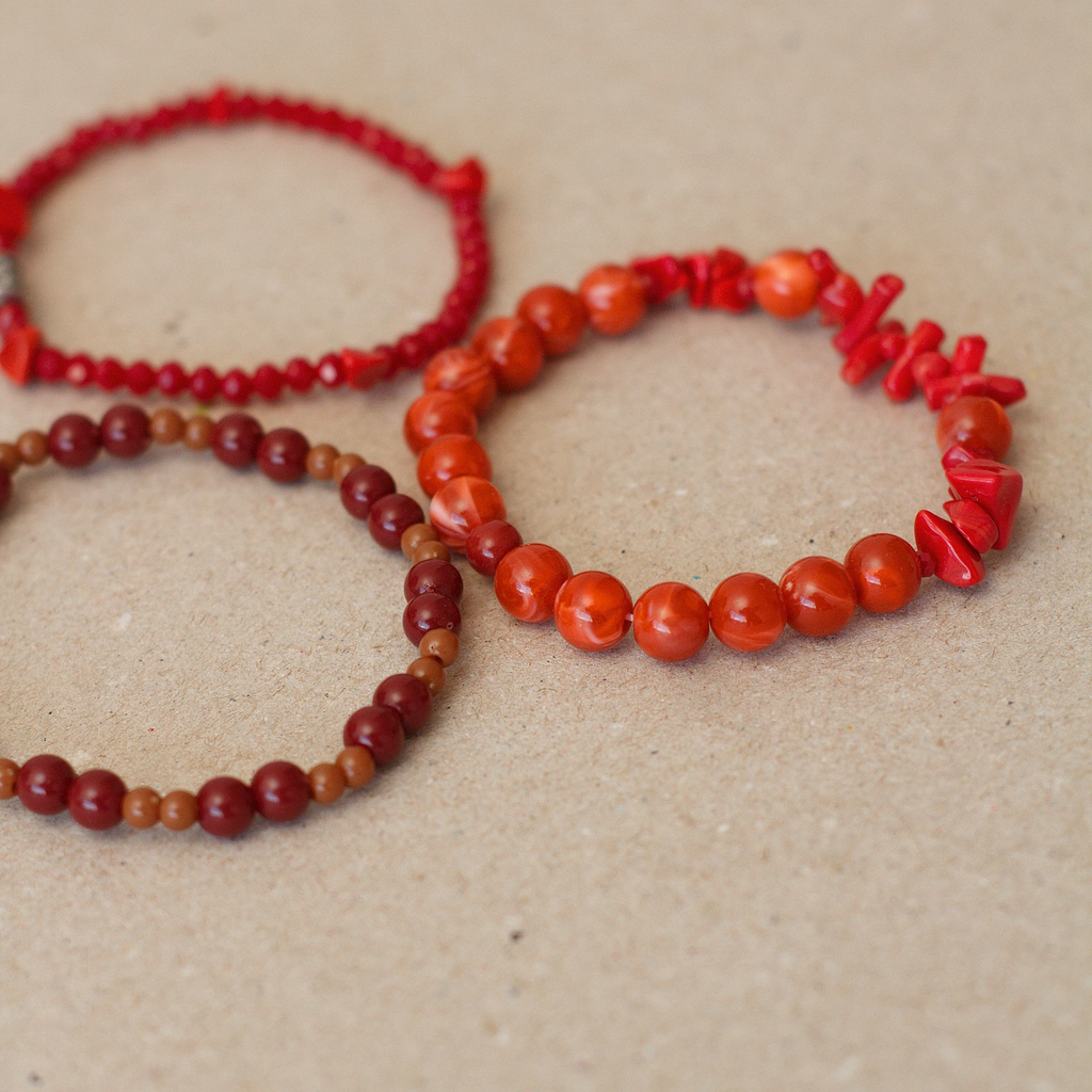 MIX DE PULSEIRAS CORAL