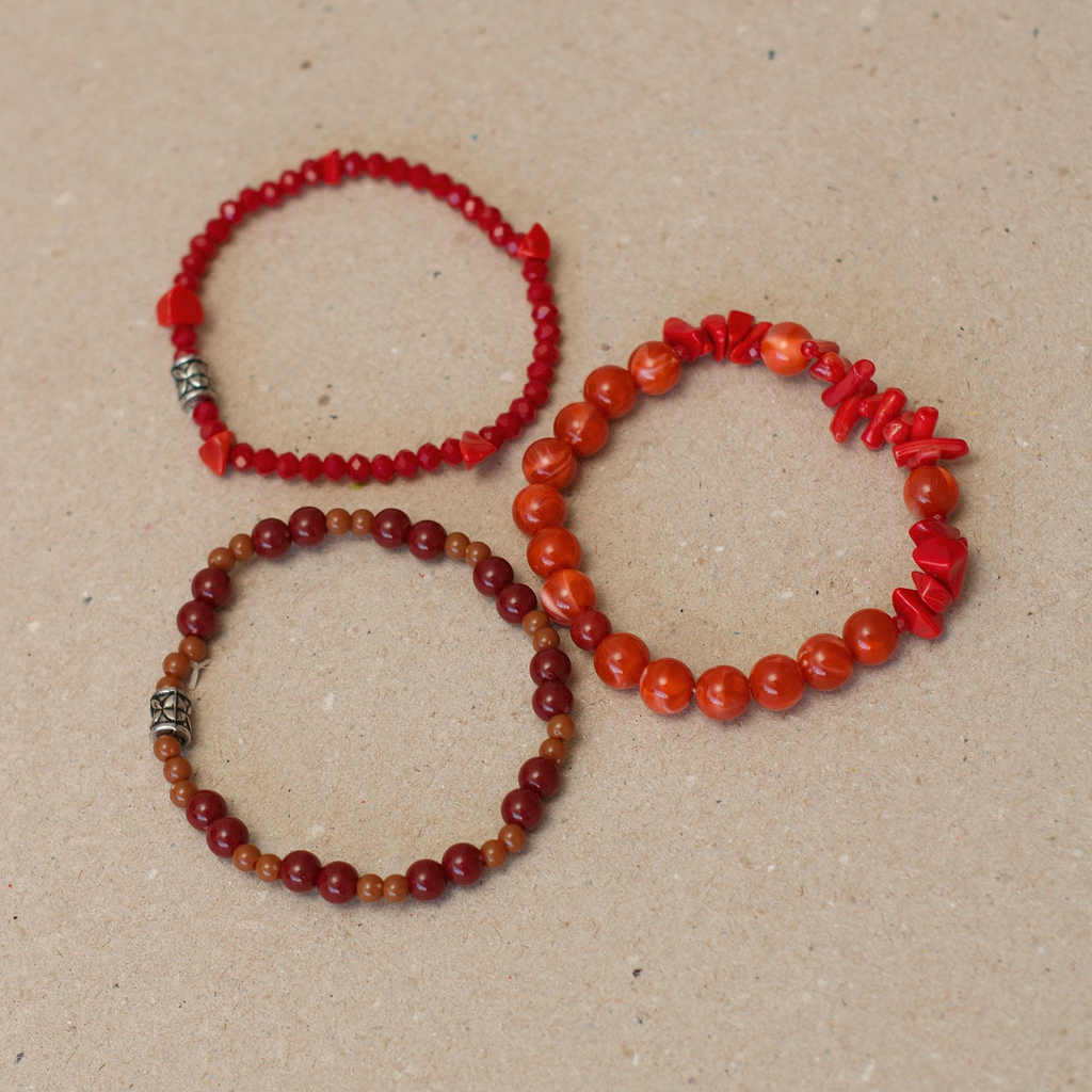 MIX DE PULSEIRAS CORAL