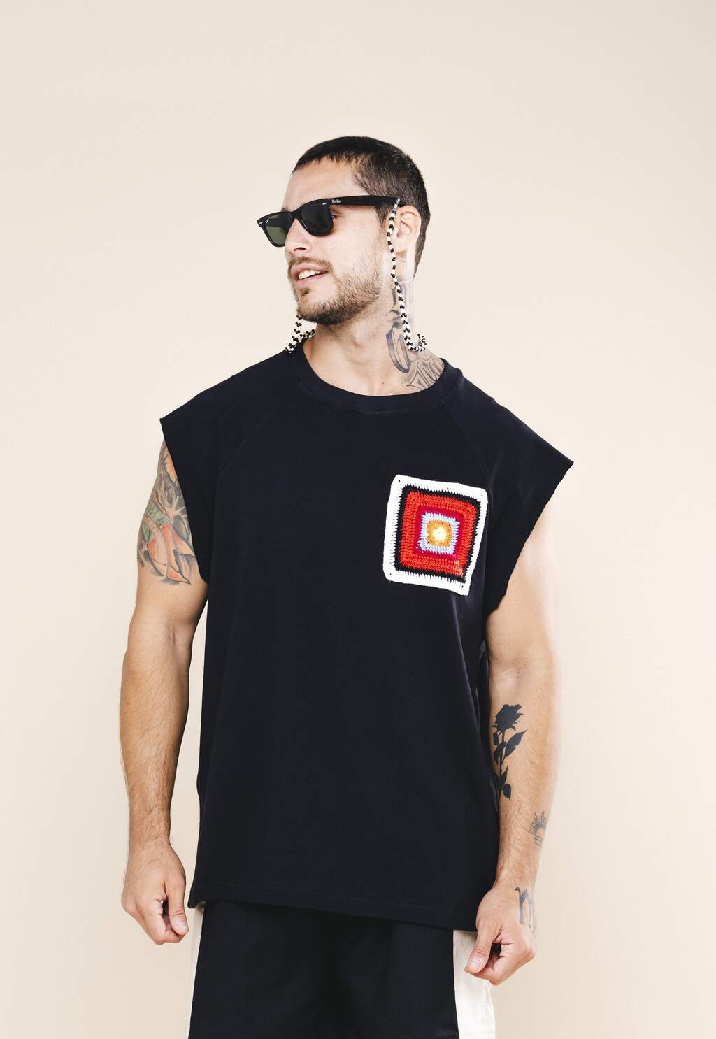 CORDINHA SALVA TRAMA PRETO E BRANCO