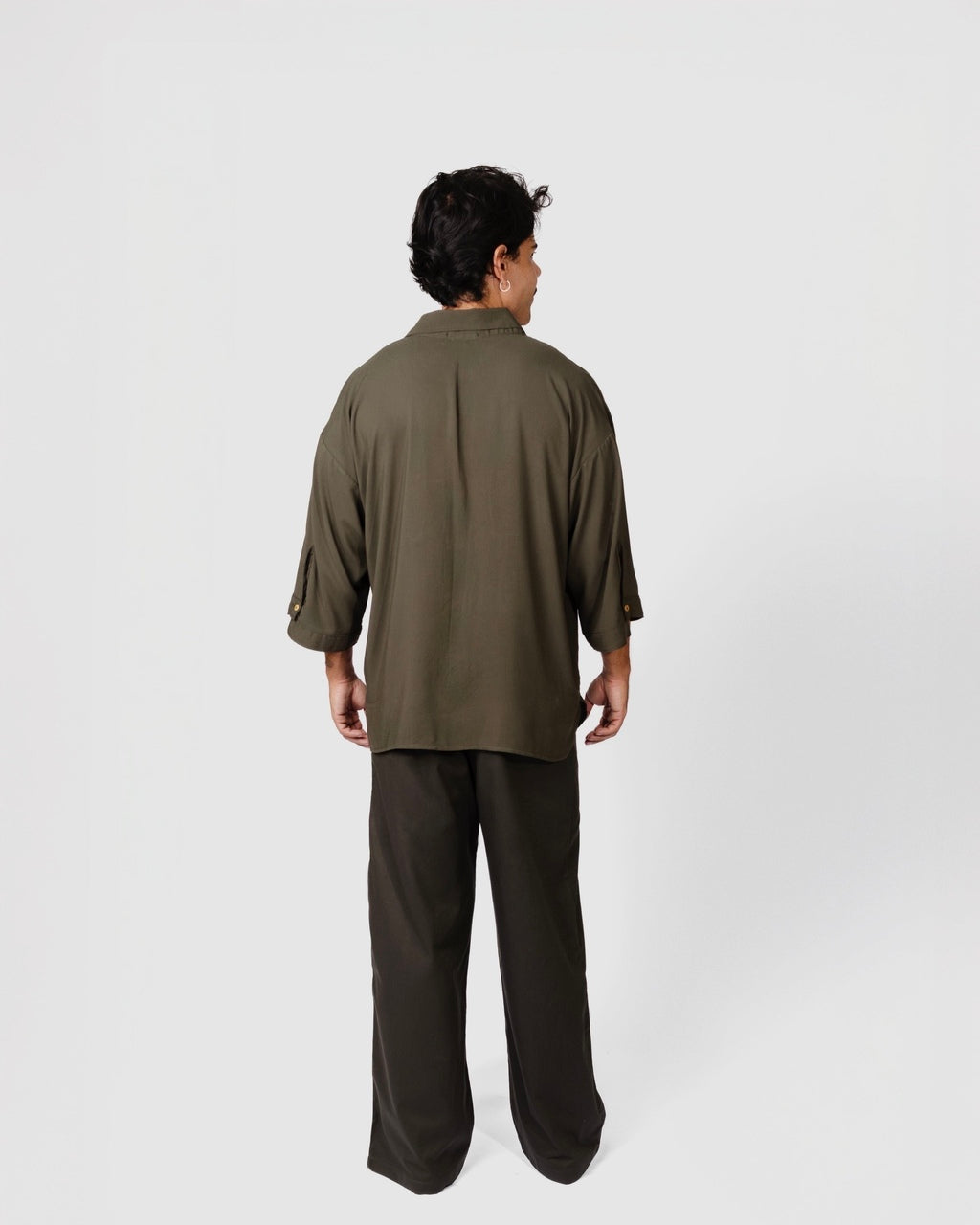 Camisa Oversized Verde Musgo