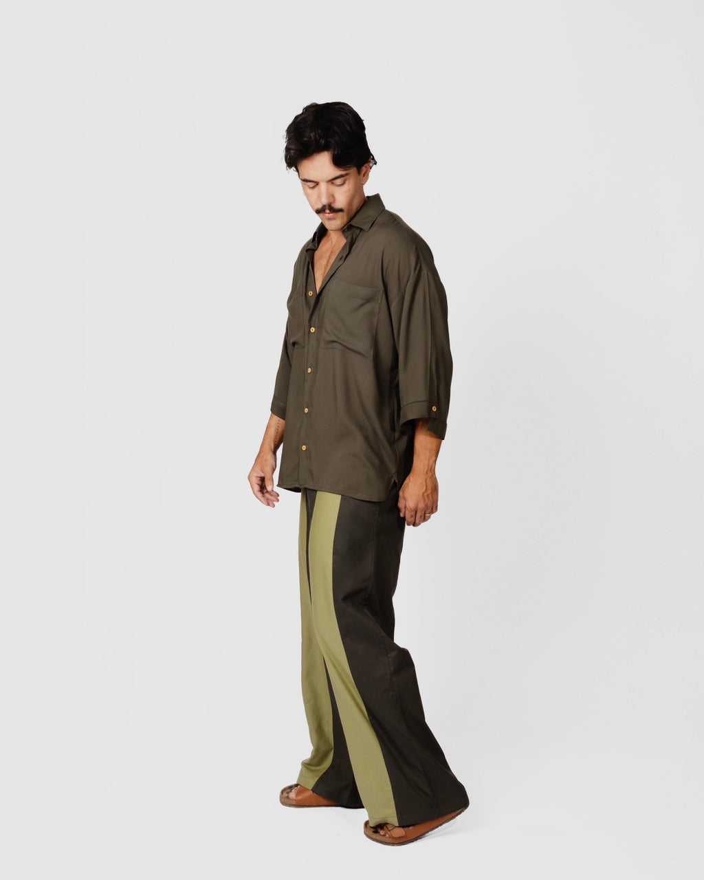 Camisa Oversized Verde Musgo