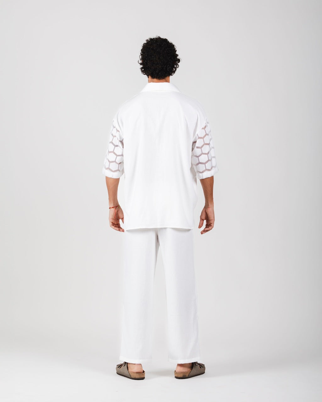 Camisa Ampla Geométrica Off White