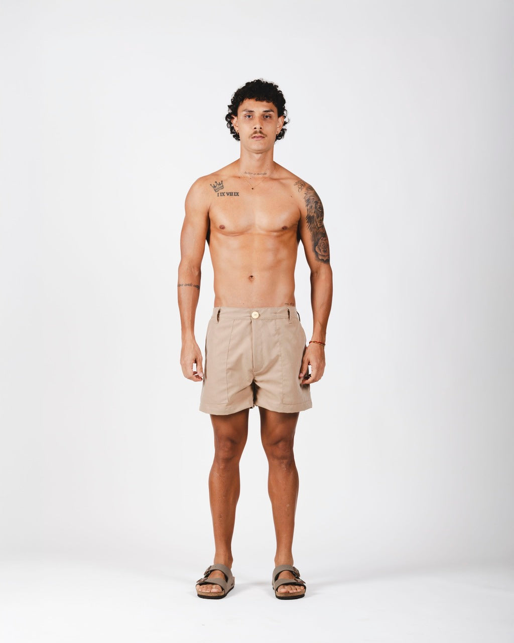Short Alfaiataria Bege