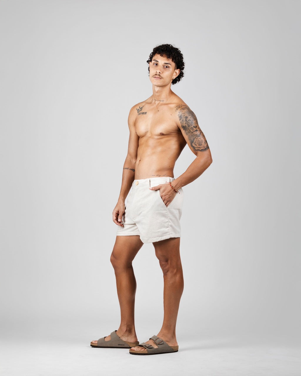 Short Linho Bolsão Natural