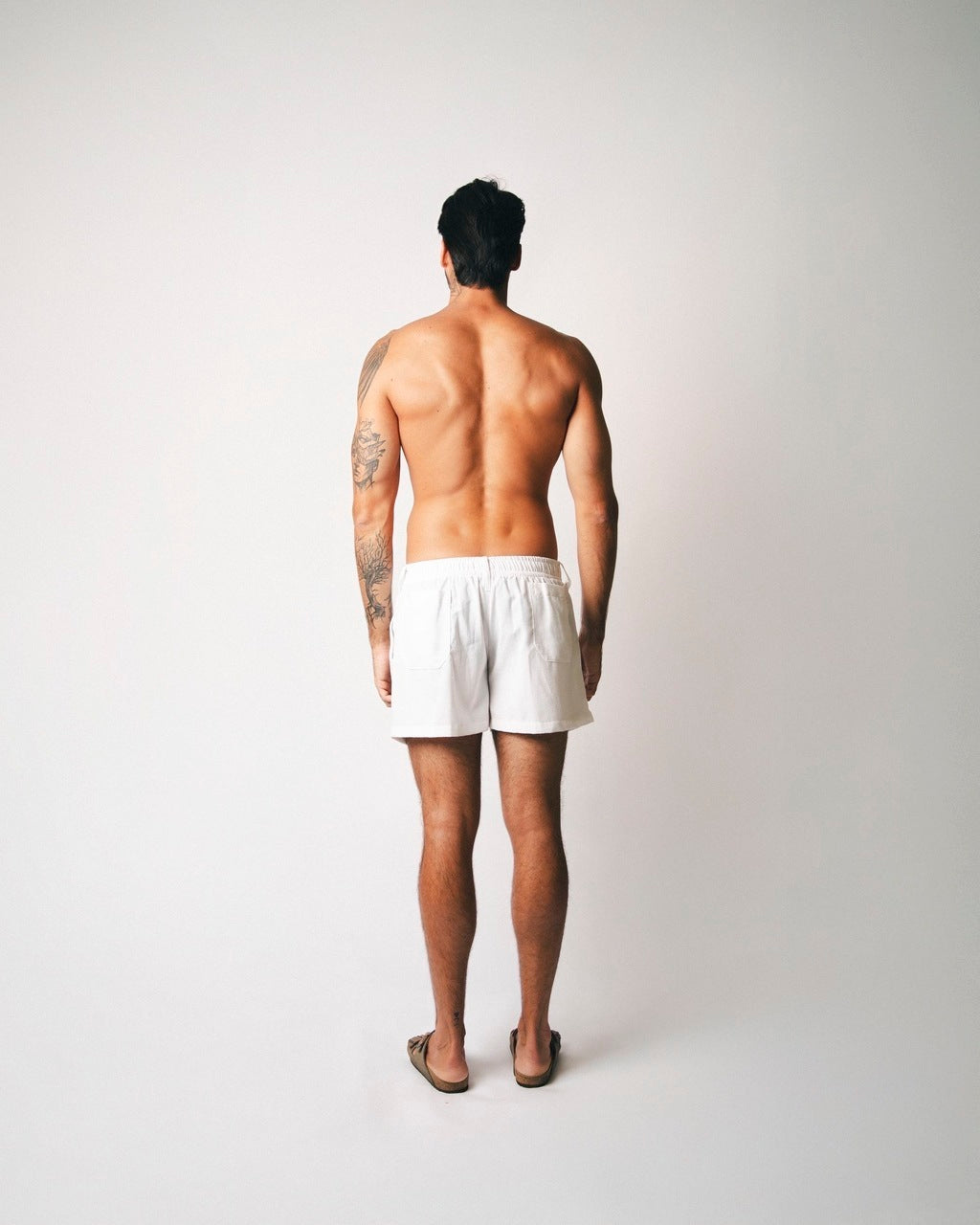 Short Linho Pregas Off White