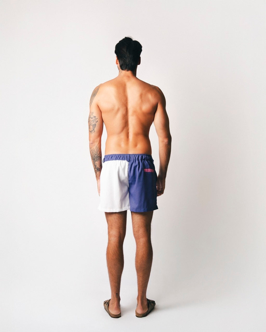 Short Linho Recorte Roxo