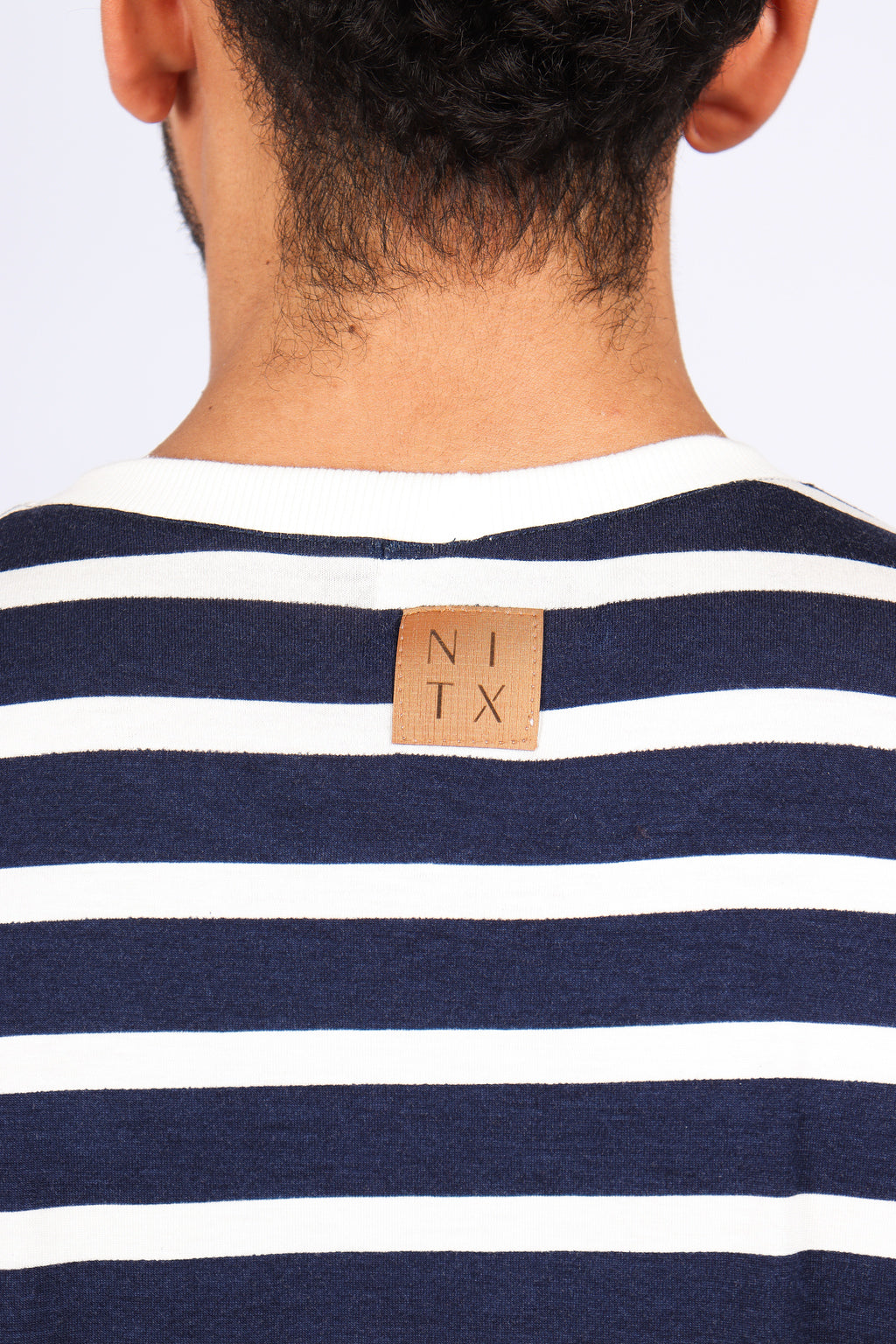T-Shirt Over Listras Azul Marinho